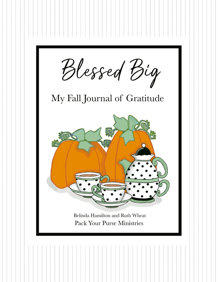 Gratitude journal cover with pumpkins
