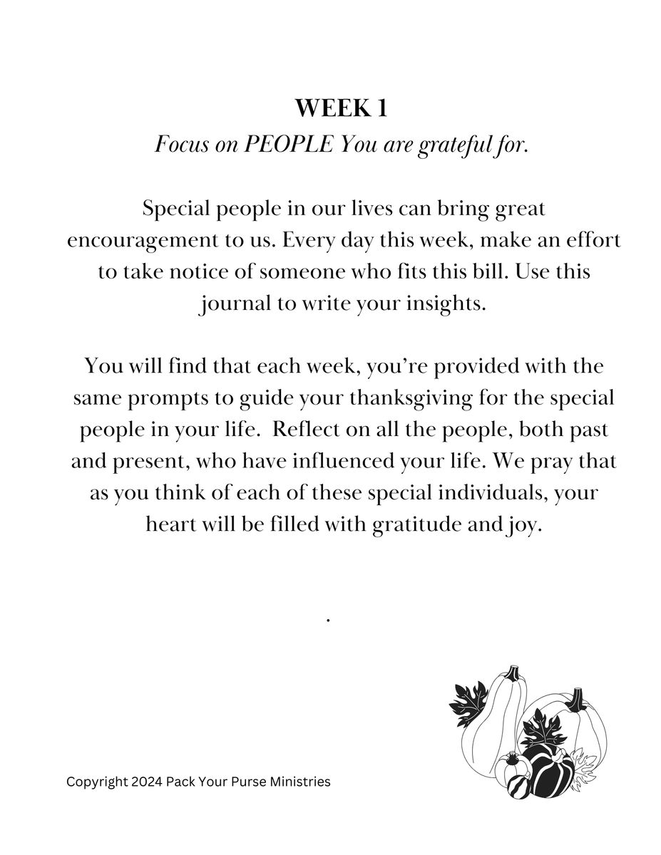 Focus on gratitude for special people