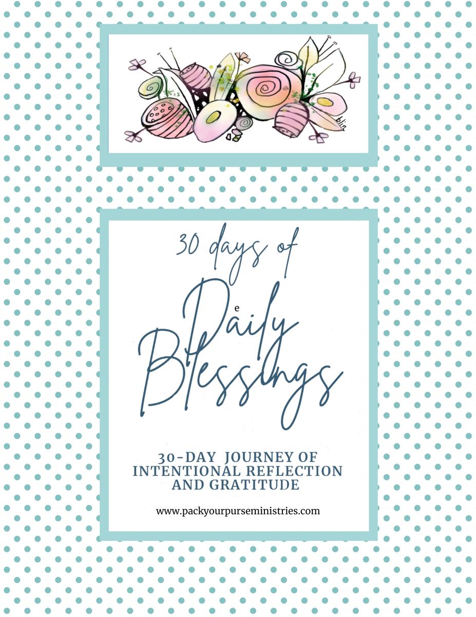 Inspirational daily blessings with floral design