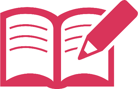 Open book with pencil icon